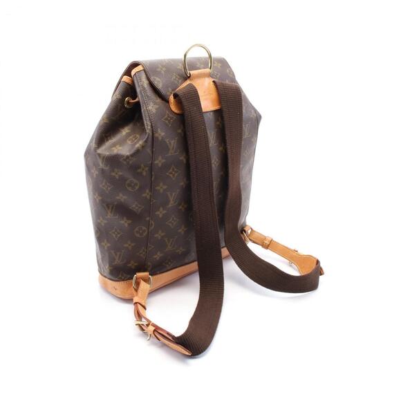 LOUIS VUITTON Authentic Brown Monogram Leather Backpack - Picture 2 of 12